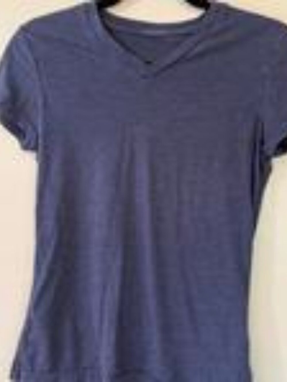 Danskin Blue Cotton V-Neck Tee